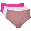 imageUnder Armour Womens 3Pack Pure Stretch No Show Hipster Underwear AllDay Comfort ampamp UltraSoft Fit697 Pink Elixir  Halo Gray  Rebel Pink