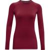imageUnder Armour Womens Authentics Long Sleeve Crew Neck TShirtCardinal 625Black