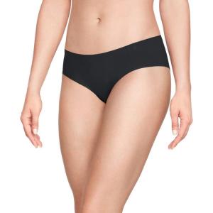 imageUnder Armour Womens 3Pack Pure Stretch No Show Hipster Underwear AllDay Comfort ampamp UltraSoft FitBlack 001Black