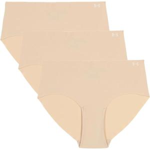 imageUnder Armour Womens 3Pack Pure Stretch No Show Hipster Underwear AllDay Comfort ampamp UltraSoft FitHue 500
