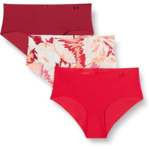 imageUnder Armour Womens 3Pack Pure Stretch No Show Hipster Underwear AllDay Comfort ampamp UltraSoft FitKnock Out 656Purple Switch