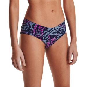 imageUnder Armour Womens 3Pack Pure Stretch No Show Hipster Underwear AllDay Comfort ampamp UltraSoft FitMineral Blue 470Black
