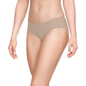 imageUnder Armour Womens 3Pack Pure Stretch No Show Hipster Underwear AllDay Comfort ampamp UltraSoft FitNude 295Nude