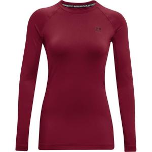 imageUnder Armour Womens Authentics Long Sleeve Crew Neck TShirtCardinal 625Black