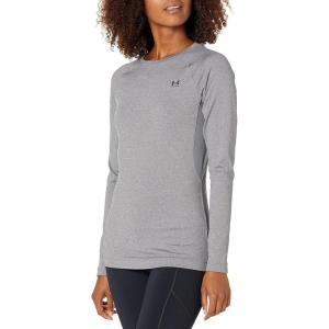 imageUnder Armour Womens Authentics Long Sleeve Crew Neck TShirtCharcoal Light Heather 019Black