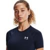 imageUnder Armour Womens HeatGear Compression ShortSleeve TShirtMidnight Navy 410White