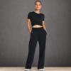 imageUnder Armour Womens Motion Open Hem Pants001 Black   White