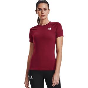 imageUnder Armour Womens HeatGear Compression ShortSleeve TShirtCardinal 625White