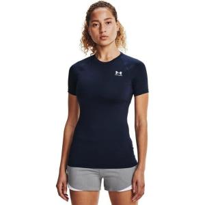 imageUnder Armour Womens HeatGear Compression ShortSleeve TShirtMidnight Navy 410White