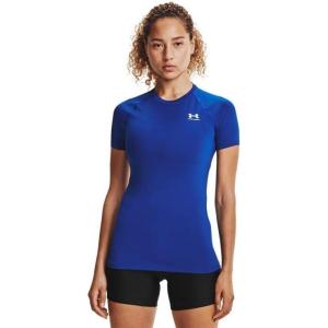 imageUnder Armour Womens HeatGear Compression ShortSleeve TShirtRoyal 400White