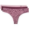 imageUnder Armour Womens 3pack Pure Stretch No Show Thong Underwear Allday Comfort ampamp Ultrasoft FitFractal PinkFractal Pink