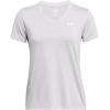 imageUnder Armour Womens Tech Twist Short Sleeve V Neck014 Halo Gray  White  White