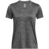 imageUnder Armour Womens Tech Twist Short Sleeve V Neck025 Castlerock  Steel  Black