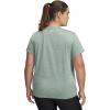 imageUnder Armour Womens Tech Twist Short Sleeve V Neck348 Silica Green   White