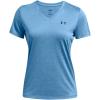 imageUnder Armour Womens Tech Twist Short Sleeve V Neck444 Viral Blue   Black