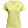 imageUnder Armour Womens Tech Twist Short Sleeve V Neck727 Sonic Yellow  White  Black