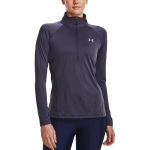 imageUnder Armour Womens Tech  Zip LongSleeve Pullover558 Tempered Steel   Metallic Silver