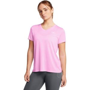 imageUnder Armour Womens Tech Twist Short Sleeve V Neck638 Stellar Pink   White