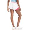 imageUnder Armour Womens Play Up 30 Shorts100 White  Pink Shock  Orange Blast