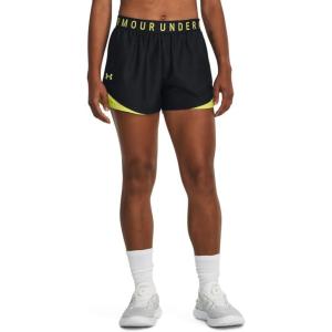 imageUnder Armour Womens Play Up 30 Shorts056 Black  Lime Yellow  Lime Yellow
