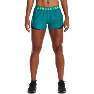 imageUnder Armour Womens Play Up 30 Shorts722 Coastal Teal  Black  Lime Surge