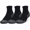 imageUnder Armour Unisex Adult Performace Cotton Quarter Socks 3 Pairs001 Black  Black  Pitch Gray