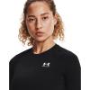 imageUnder Armour Womens HeatGear Compression LongSleeve TShirtBlack 001White