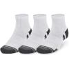 imageUnder Armour Unisex Adult Performace Cotton Quarter Socks 3 Pairs100 White  White  Pitch Gray