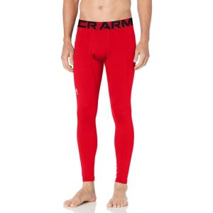 imageUnder Armour Mens ColdGear Leggings600 Red   White