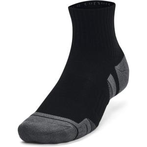 imageUnder Armour Unisex Adult Performace Cotton Quarter Socks 3 Pairs001 Black  Black  Pitch Gray