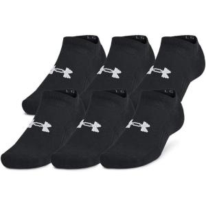 imageUnder Armour Unisex Adult Training Cotton No Show Socks 3 Pairs001 Black  Black  White