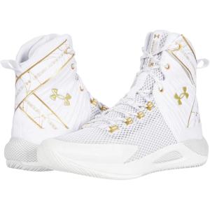imageUnder Armour Womens HOVR Highlight Ace Volleyball ShoeWhiteMetallic Gold