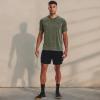 imageUnder Armour Mens Tech 20 VNeck ShortSleeve TShirtMarine Od Green 390Black