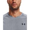 imageUnder Armour Mens Tech 20 VNeck ShortSleeve TShirtSteel 035Black
