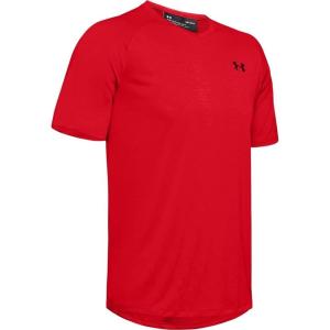 imageUnder Armour Mens Tech 20 VNeck ShortSleeve TShirtRed