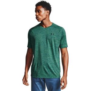 imageUnder Armour Mens Tech 20 VNeck ShortSleeve TShirtSaxon Green 386Black