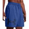 imageUnder Armour Mens AcademySteel UA Woven Graphic Modern Low Rise MultiSport Short432 Tech Blue   Black