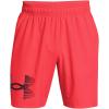 imageUnder Armour Mens AcademySteel UA Woven Graphic Modern Low Rise MultiSport Short713 Racer Red   Black