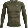 imageUnder Armour Mens HeatGear Compression LongSleeve TShirt390 Marine Od Green   White