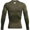 imageUnder Armour Mens HeatGear Compression LongSleeve TShirt390 Marine Od Green   White