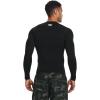 imageUnder Armour Mens HeatGear Compression LongSleeve TShirtBlack 001White