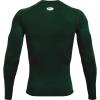 imageUnder Armour Mens HeatGear Compression LongSleeve TShirtForest Green 301White