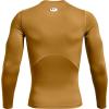 imageUnder Armour Mens HeatGear Compression LongSleeve TShirtGold Rush 795Black