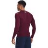 imageUnder Armour Mens HeatGear Compression LongSleeve TShirtMaroon 609White