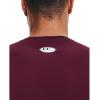 imageUnder Armour Mens HeatGear Compression LongSleeve TShirtMaroon 609White