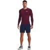 imageUnder Armour Mens HeatGear Compression LongSleeve TShirtMaroon 609White