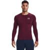 imageUnder Armour Mens HeatGear Compression LongSleeve TShirtMaroon 609White