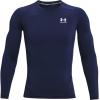imageUnder Armour Mens HeatGear Compression LongSleeve TShirtMidnight Navy 410White