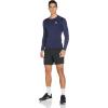 imageUnder Armour Mens HeatGear Compression LongSleeve TShirtMidnight NavyWhite