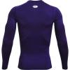 imageUnder Armour Mens HeatGear Compression LongSleeve TShirtPurple 500White